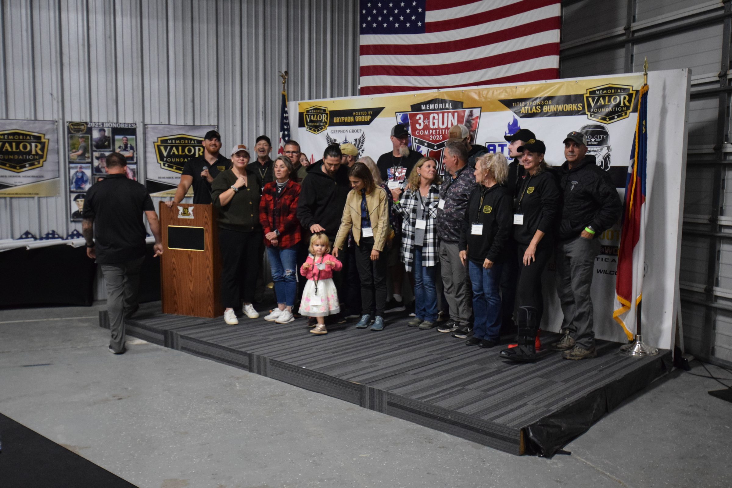 Gold Star and Surviving families and MVF community at the 2025 Memorial 3 Gun ceremony