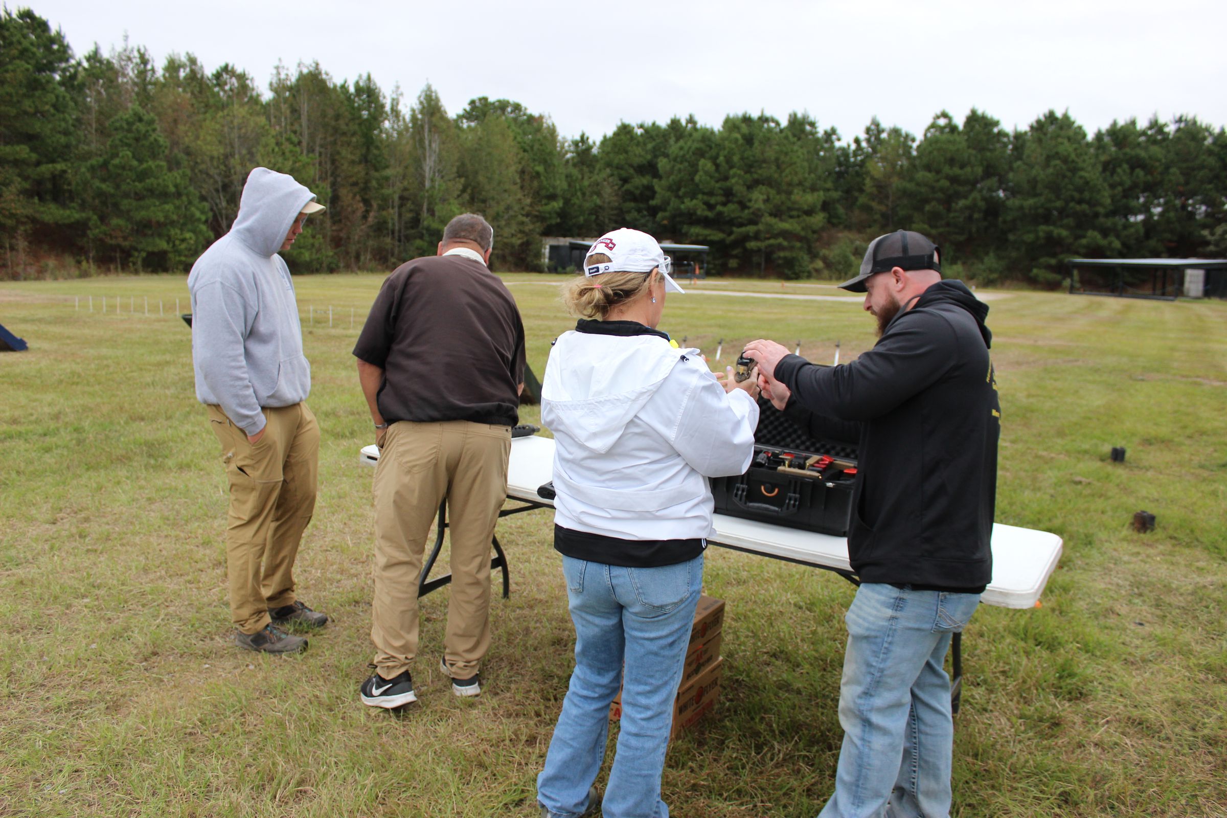 Competitors on the line at Memorial 3 Gun