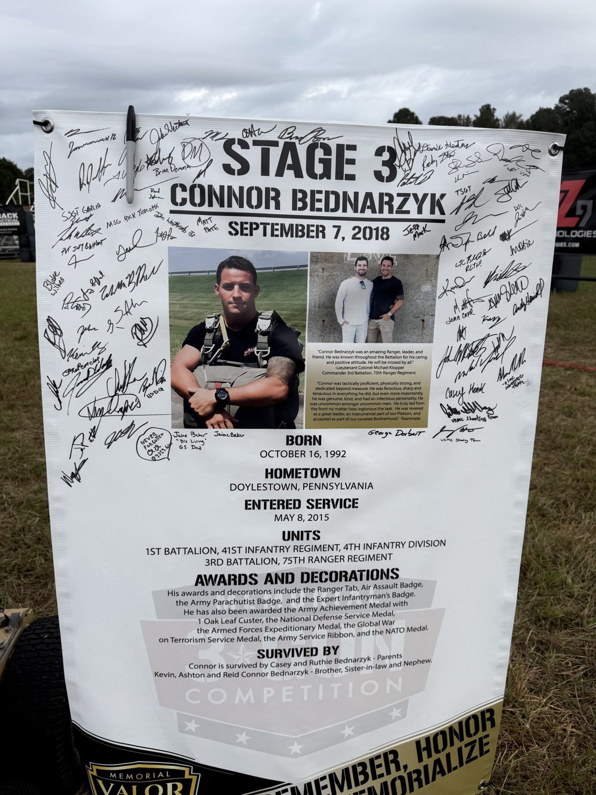 Connor J. Bednarzyk family at the Memorial 3 Gun, photo 2
